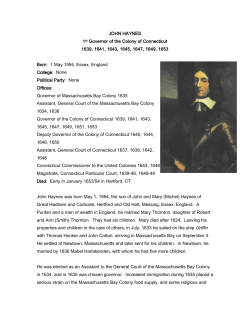 Haynes, John - Connecticut State Library