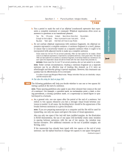 Section 1 &bull; Punctuation: Major Marks 5