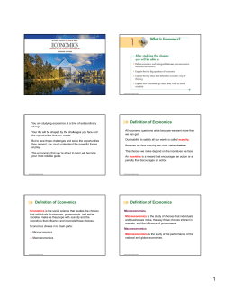 Definition of Economics