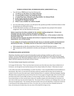 The Great Gatsby Sample Question and Answer: