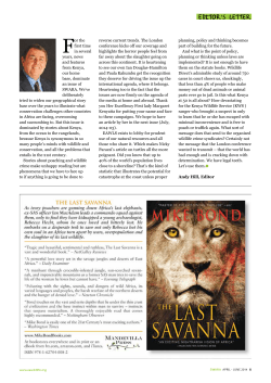 For the first time in several years, news and features from Kenya, our