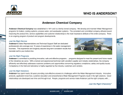 who is anderson? - Anderson Chemical