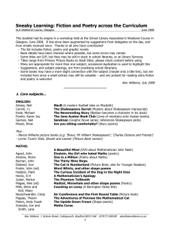 Sneaky Fiction across the Curriculum v1