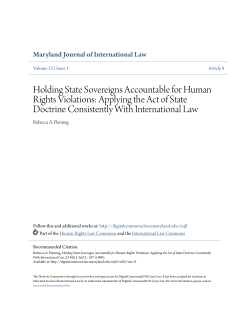 Holding State Sovereigns Accountable for Human Rights Violations