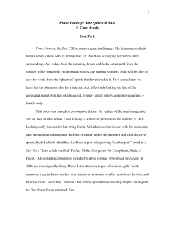 Final Fantasy: The Spirits Within A Case Study