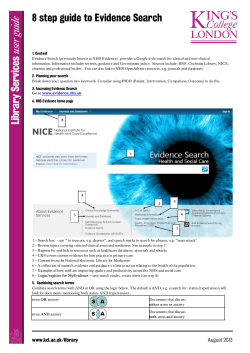 NHS Evidence Search
