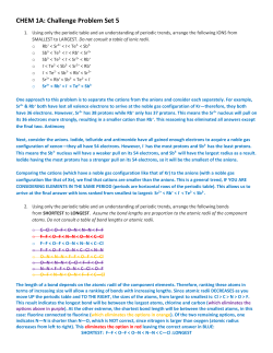 CHEM 1A: Challenge Problem Set 5