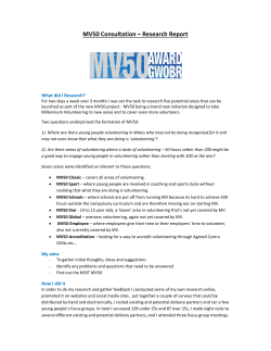 MV50 Consultation &ndash; Research Report
