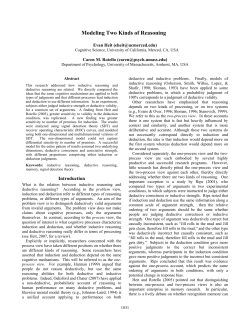 Modeling Two Kinds of Reasoning