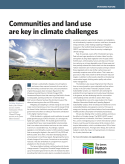 Communities and land use are key in climate
