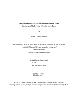 Quantifying Localized Muscle Fatigue of the Forearm during