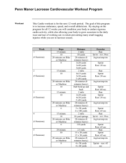 Penn Manor Lacrosse Cardiovascular Workout Program