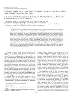 Upwelling couples chemical and biological dynamics across the