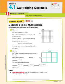 4.1 Multiplying Decimals