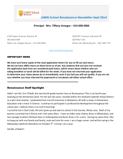 Principal - Mrs. Tiffany Venegas – 414-698-4960