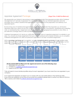 Appraiser Agreement Package