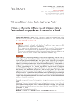 Evidences of genetic bottleneck and fitness decline in Luehea