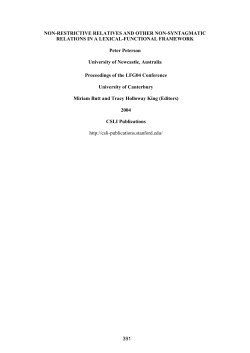 NON-RESTRICTIVE RELATIVES AND OTHER NON