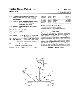 Process for qualitative analysis or quantitation of antigens or