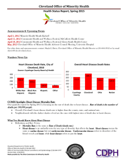 COMH Health Status Report Spring 2015
