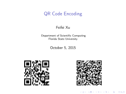 QR Code Encoding - People - Florida State University