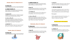 Monday, March 13th (Grade Pre-K-1) - SIGN-UP