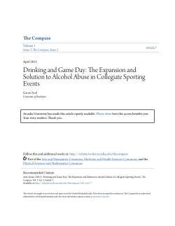 Drinking and Game Day: The Expansion and Solution to Alcohol