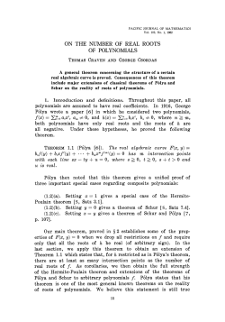 on the number of real roots of polynomials