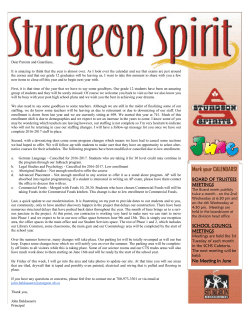 Mark your CALENDARS! - Sturgeon Composite High School