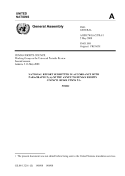 UPR (2008) State Report