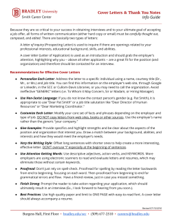 Job Search Letters