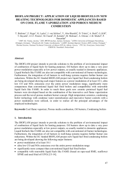 BIOFLAM Projekt - Faculty of Mechanical Engineering