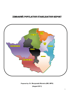 Zimbabwe PoPulation StabiliSation RePoRt