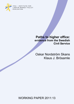 Paths to higher office: evidence from the Swedish Civil Service