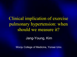 Exercise pulmonary hypertension