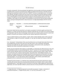 IPAT Formula - Serious Sustainability