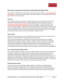 Destruction of Paper Records and Non-Erasable