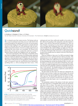 Quicksand! - Europhysics News