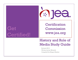 History and Role of Media - Journalism Education Association