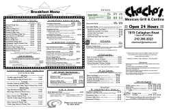 To Go Menu