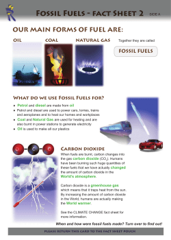our main forms of fuel are - HI
