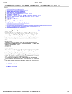 The Expanding Civil Rights and Antiwar Movements and 1960s