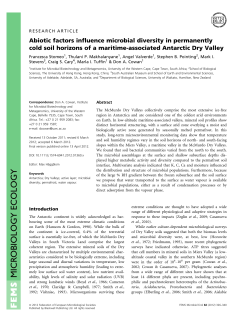 Abiotic factors influence microbial diversity in permanently cold soil