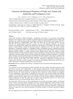 Chemical and Biological Properties of Paddy Soil Treated with