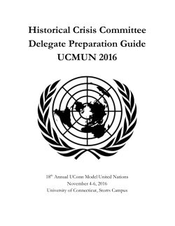 Historical Crisis Committee Delegate Preparation Guide
