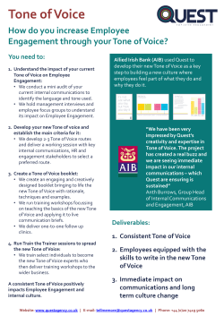 Tone of Voice - Quest Agency