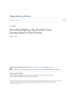 Procedural Rights in the Juvenile Court