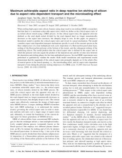 Maximum achievable aspect ratio in deep reactive ion
