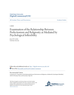 Examination of the Relationship Between Perfectionism and