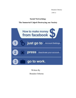 Social Networking: The Immortal Culprit Destroying our Society